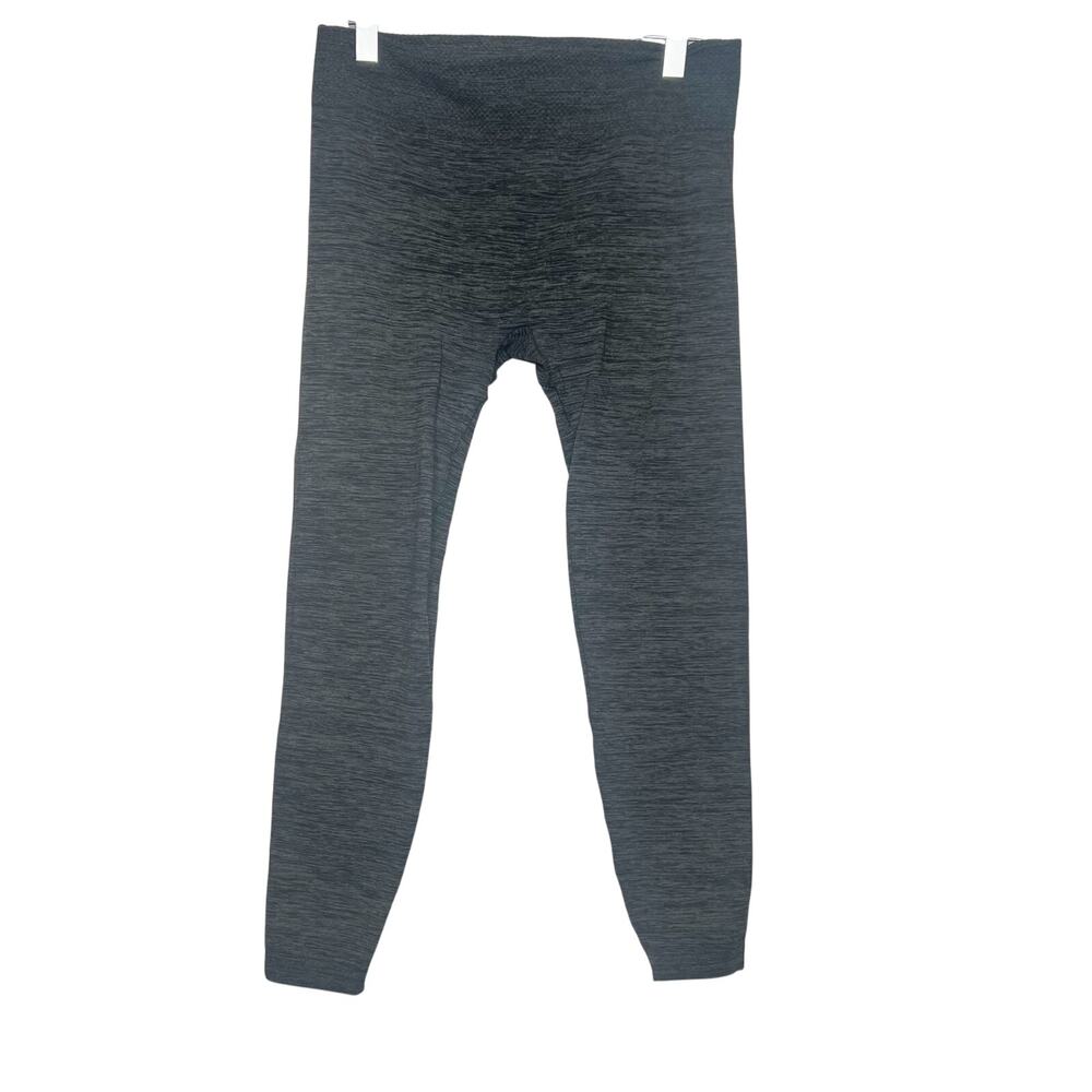 ONE 5 ONE Space Dye Cozy Fleece Lined Leggings Mid Rise Charcoal Gray Size L/XL
